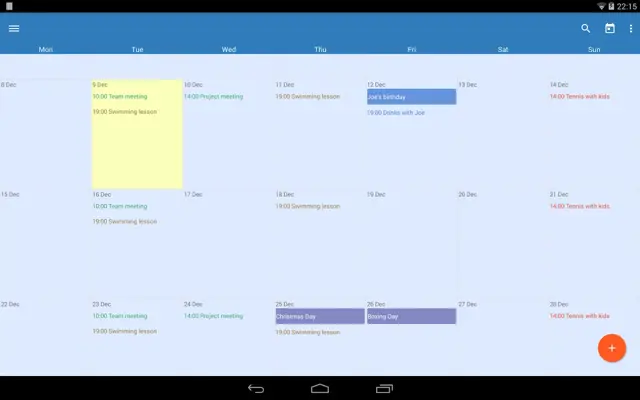 Touch Calendar Free android App screenshot 11