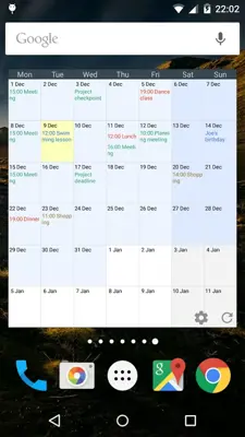 Touch Calendar Free android App screenshot 1