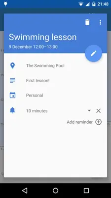 Touch Calendar Free android App screenshot 3